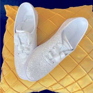 Kate Spade Glitter White Shoes (Brand New)